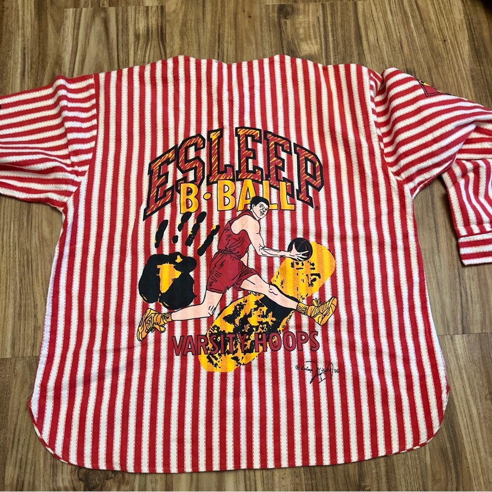 ESLEEP Vintage Sleeper Jersey flannel RADIO ROCK Size L. - Picture 9 of 9